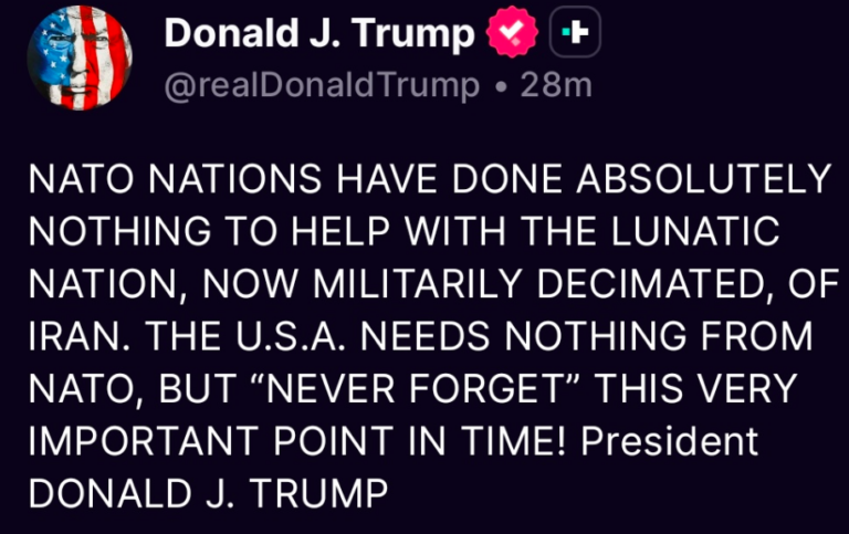 Deranged Trump fires salvoes at NATO and Iran