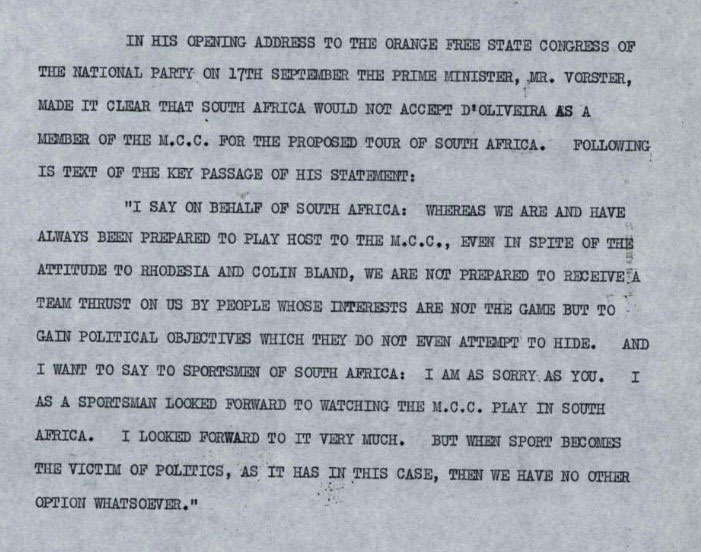 Exclusive excerpt: Apartheid South Africa’s all out attempt to ‘Stop D’Oliveira!’ from touring his home country